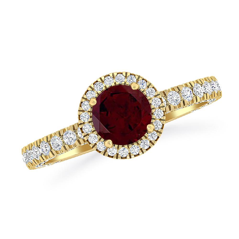 Yellow Gold - Garnet