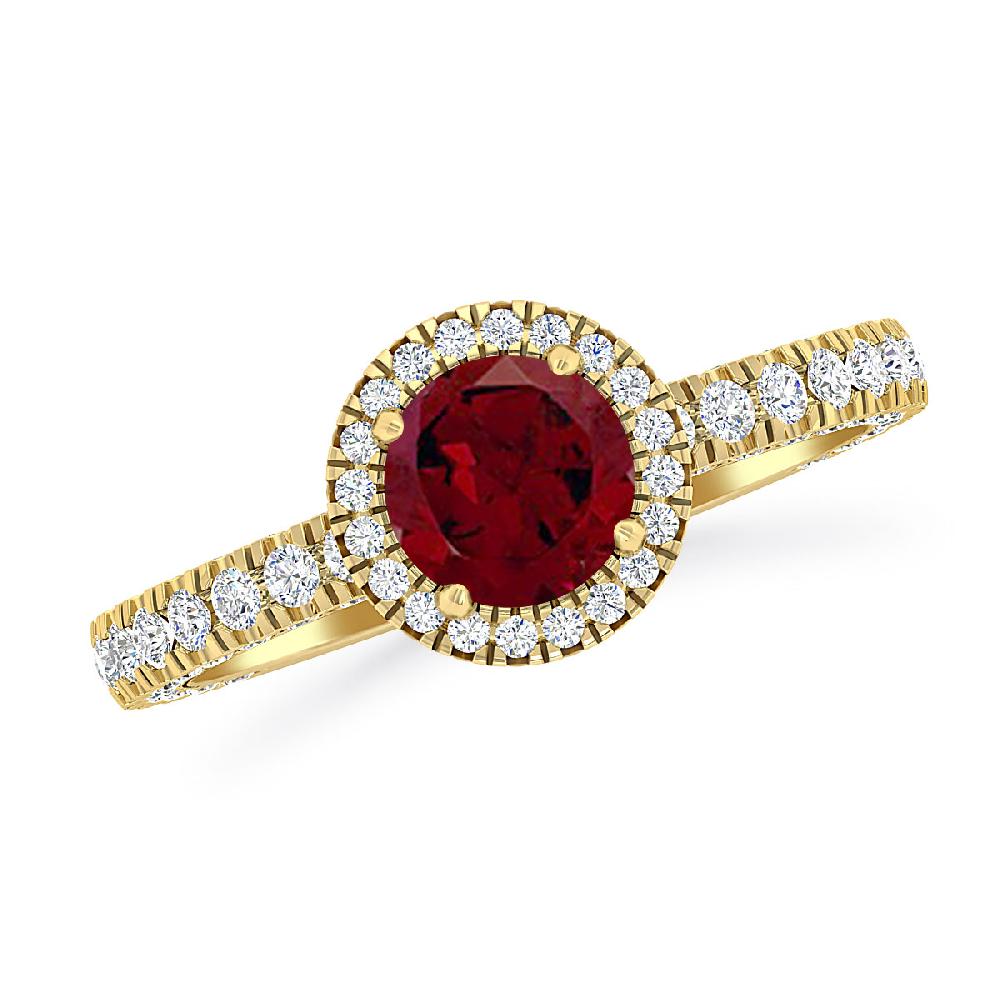 Yellow Gold - Garnet