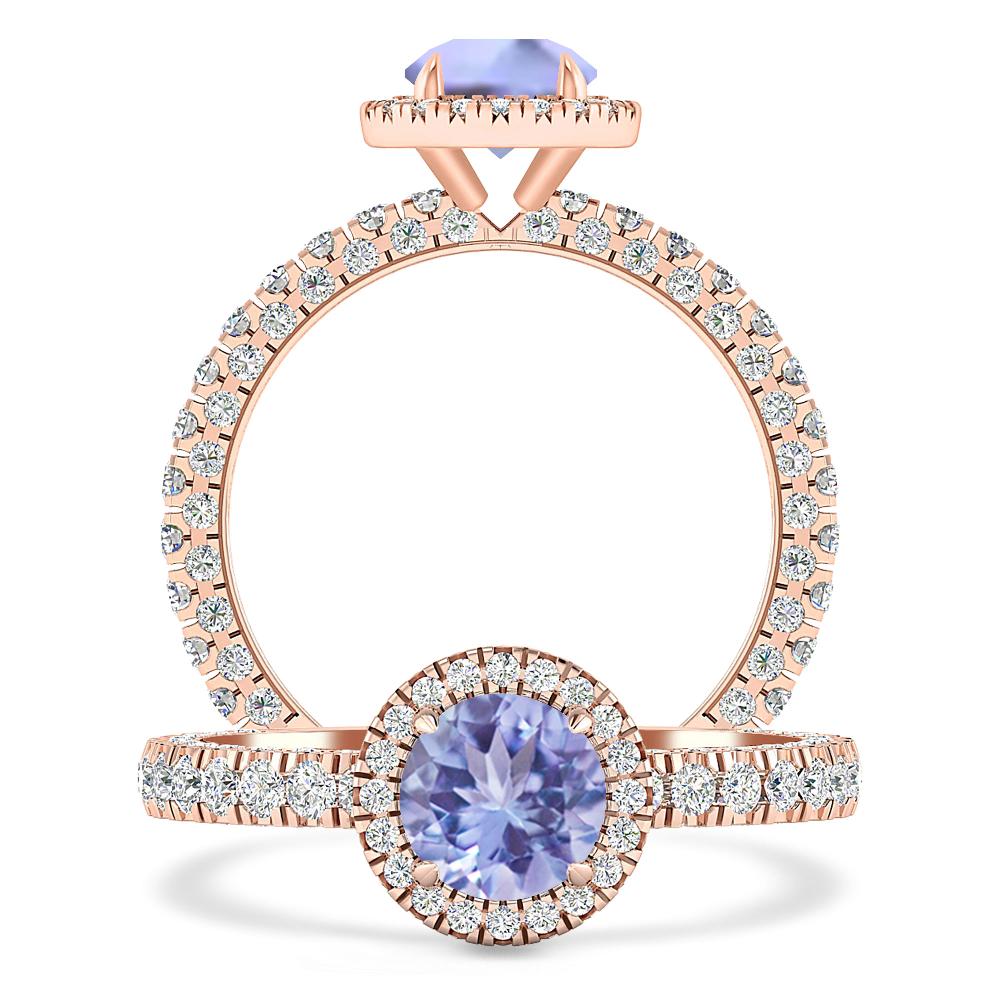 Rose Gold - Tanzanite