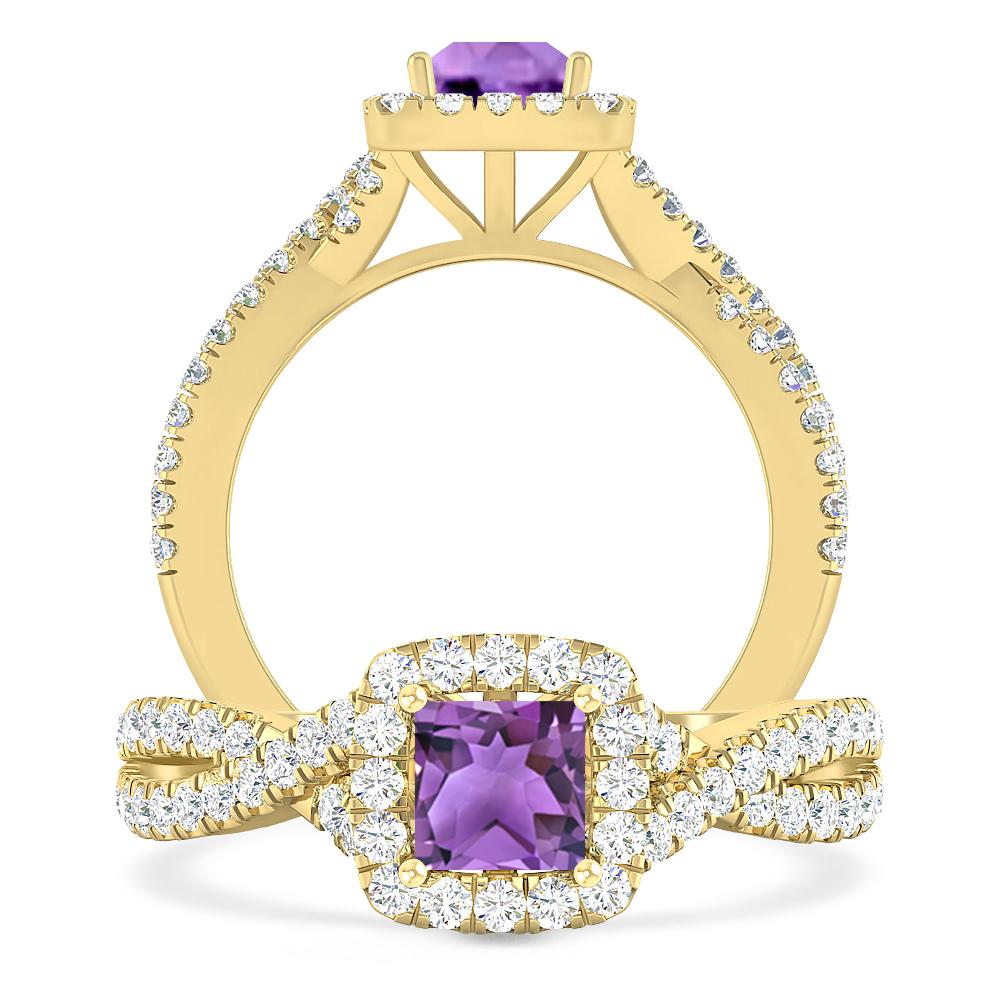 Yellow Gold - Amethyst