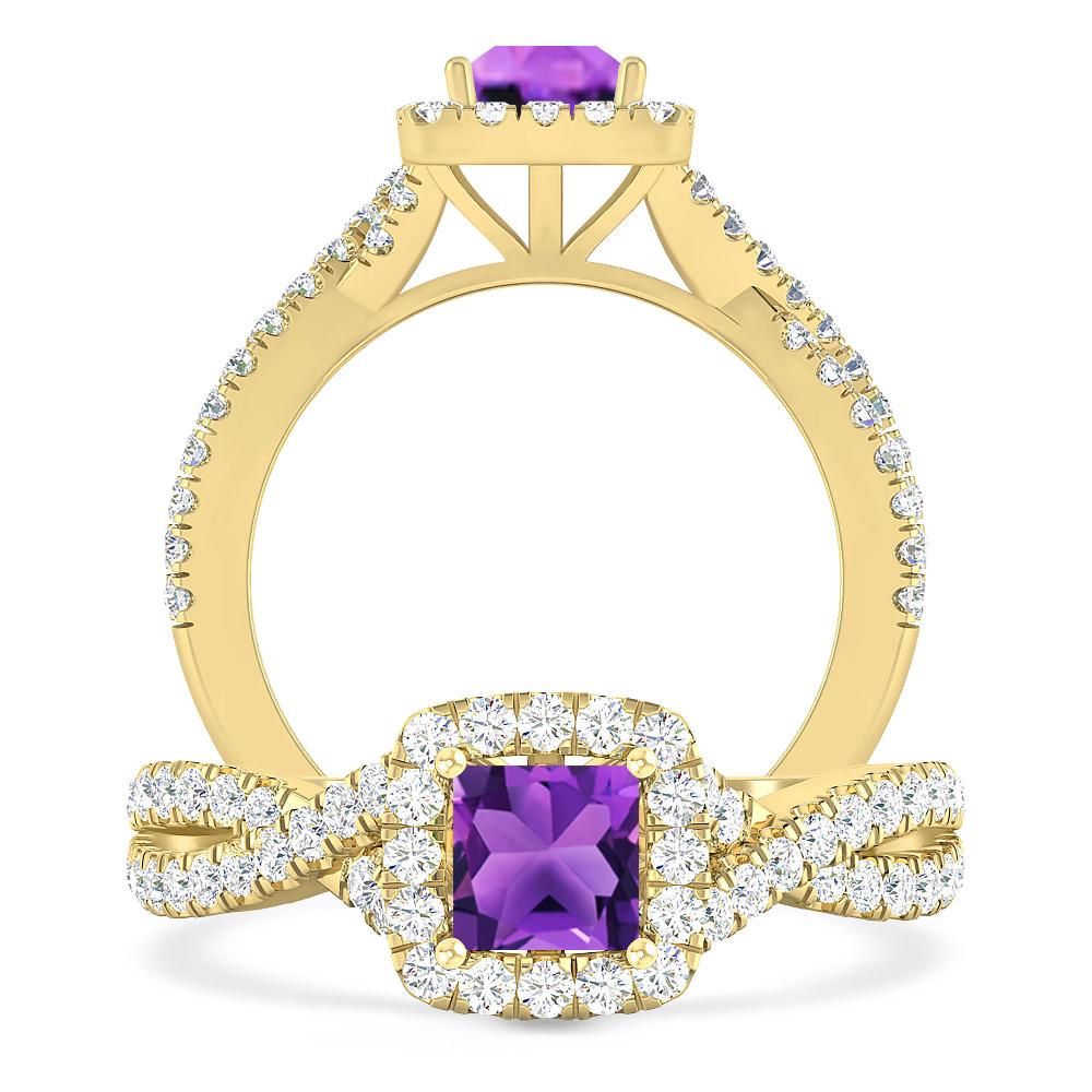 Yellow Gold - Amethyst