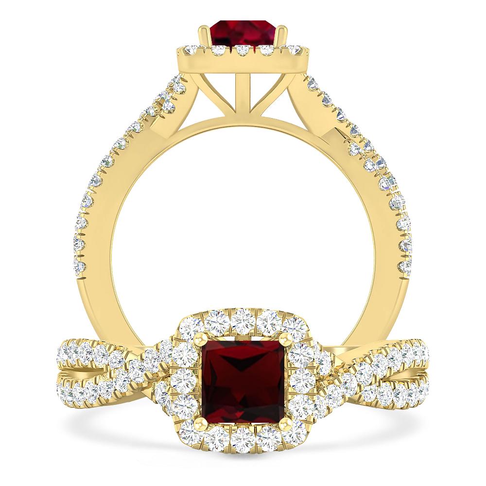 Yellow Gold - Garnet