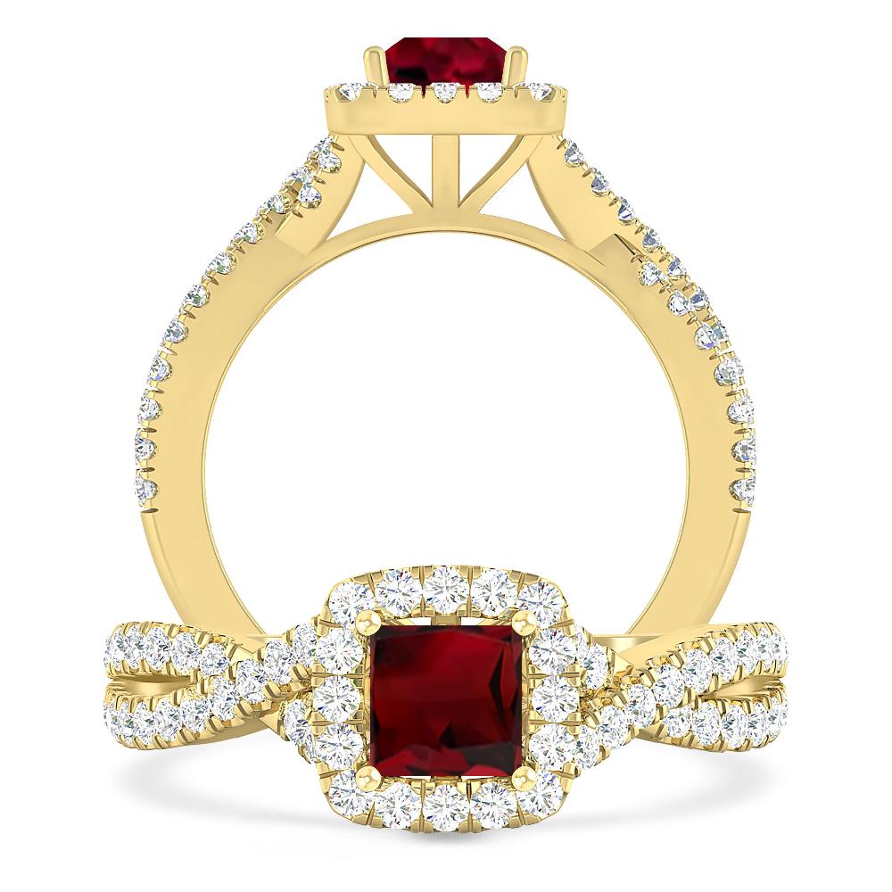 Yellow Gold - Garnet