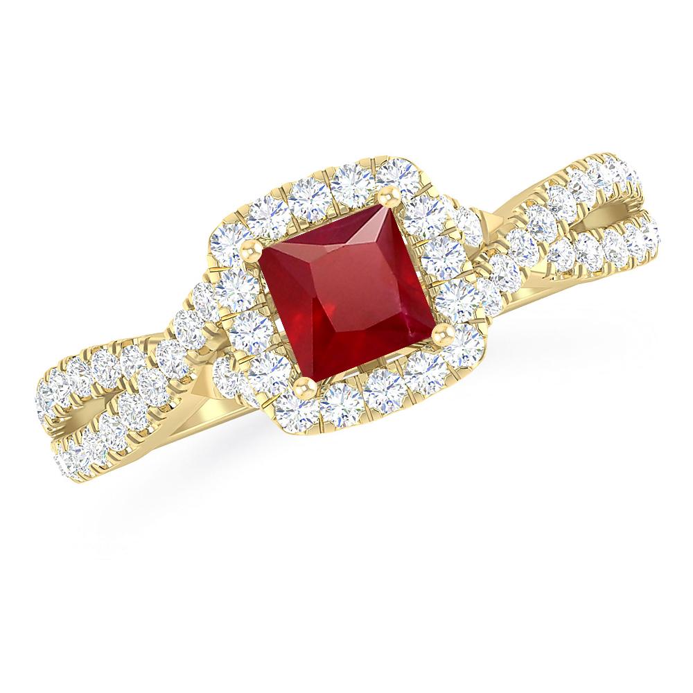 Yellow Gold - Ruby