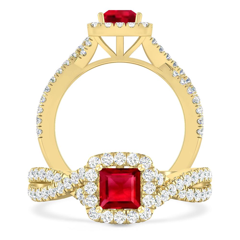 Yellow Gold - Ruby