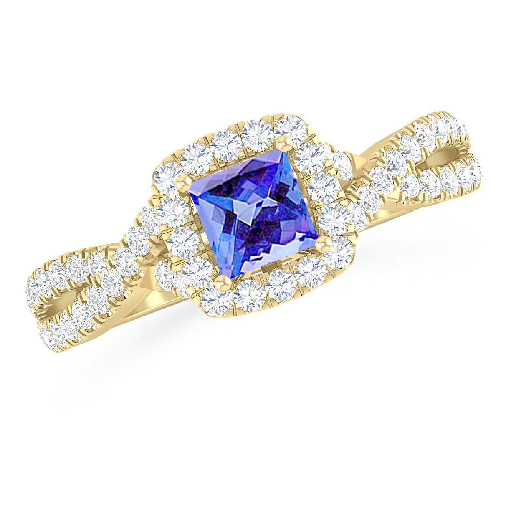 Yellow Gold - Tanzanite