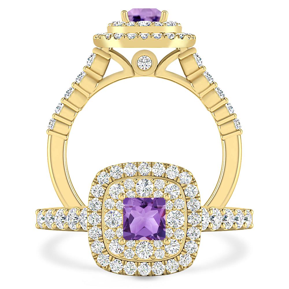 Yellow Gold - Amethyst