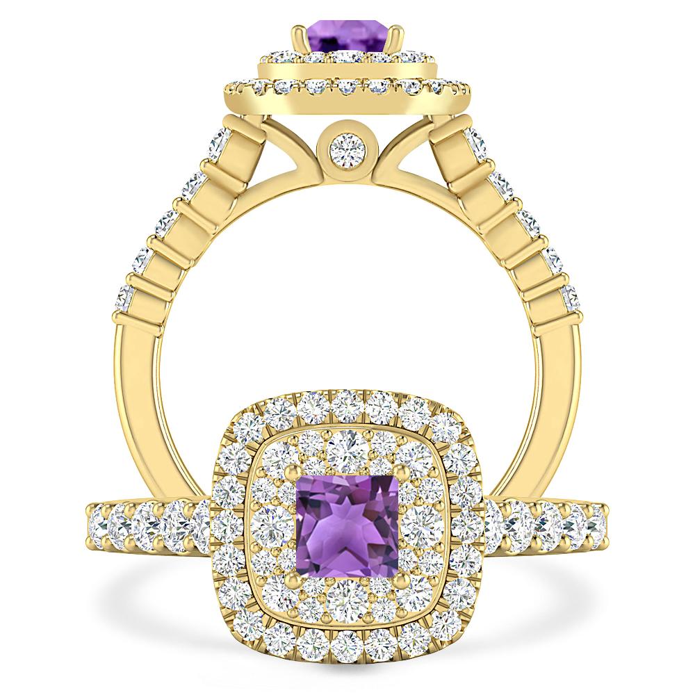 Yellow Gold - Amethyst