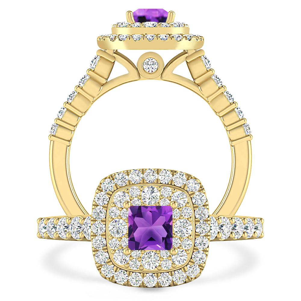 Yellow Gold - Amethyst