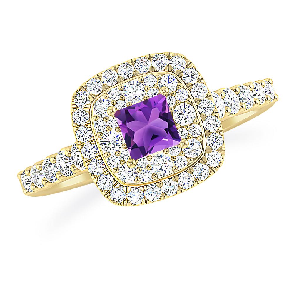 Yellow Gold - Amethyst