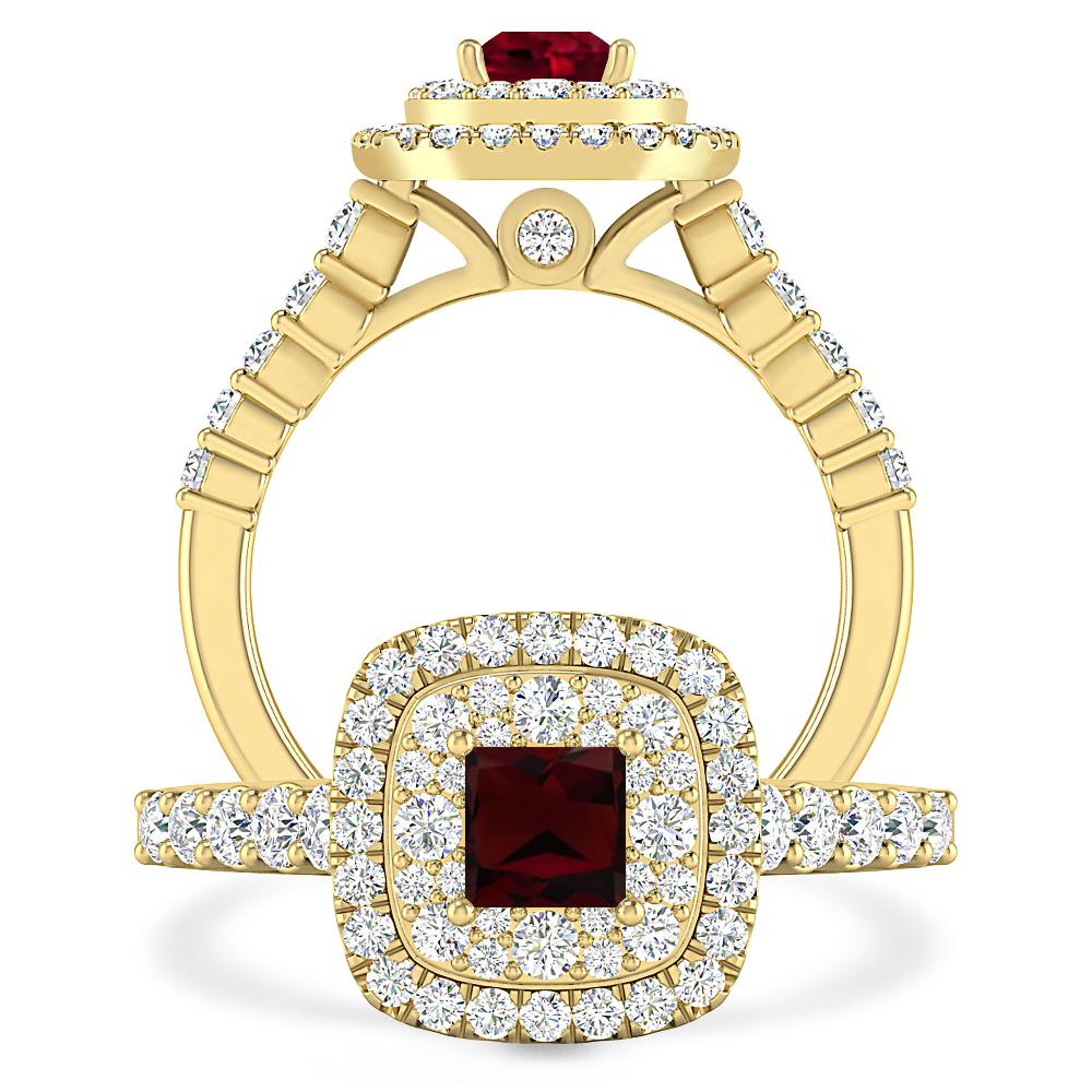 Yellow Gold - Garnet
