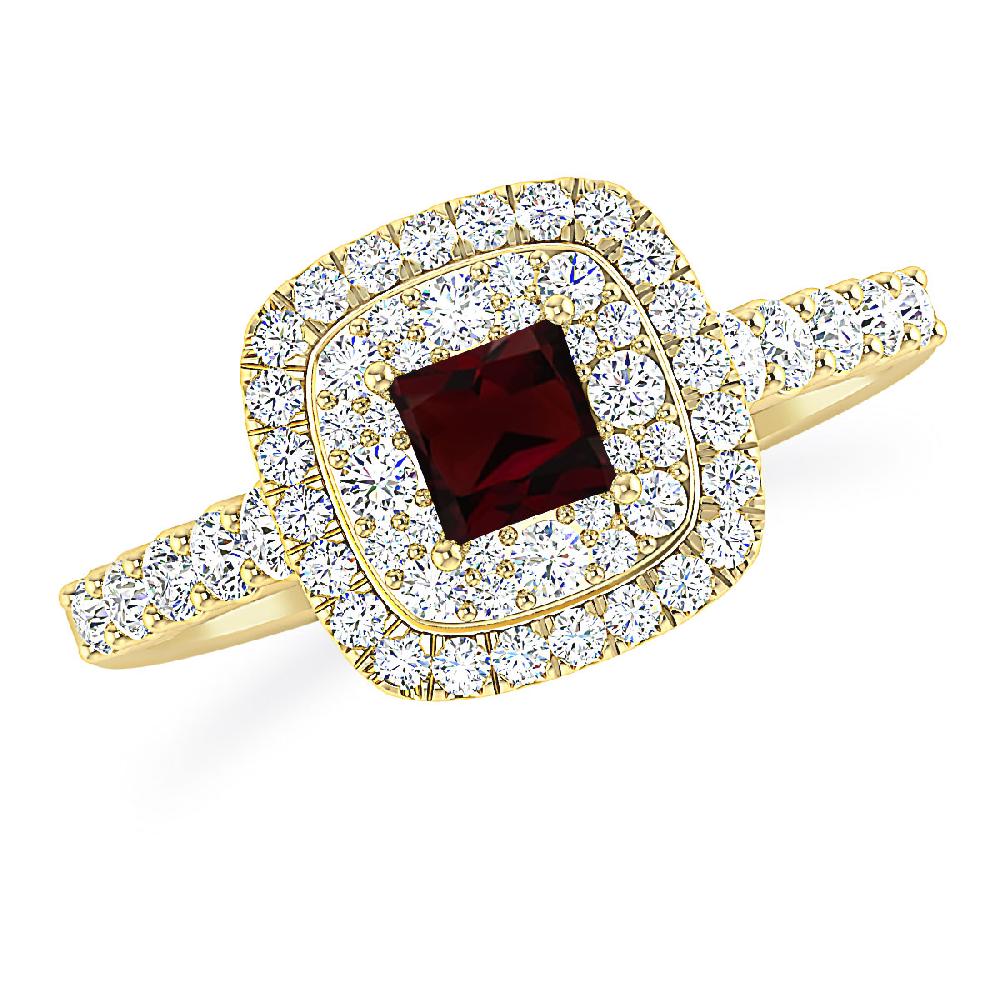 Yellow Gold - Garnet