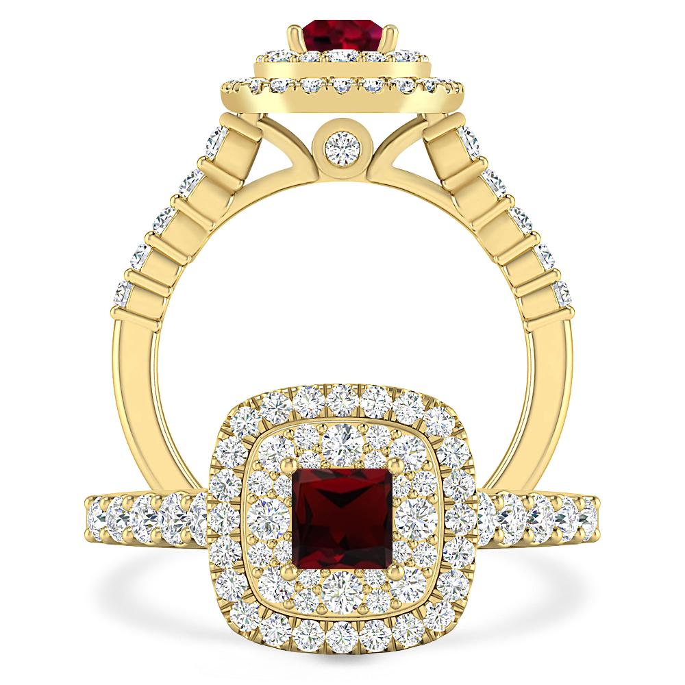 Yellow Gold - Garnet