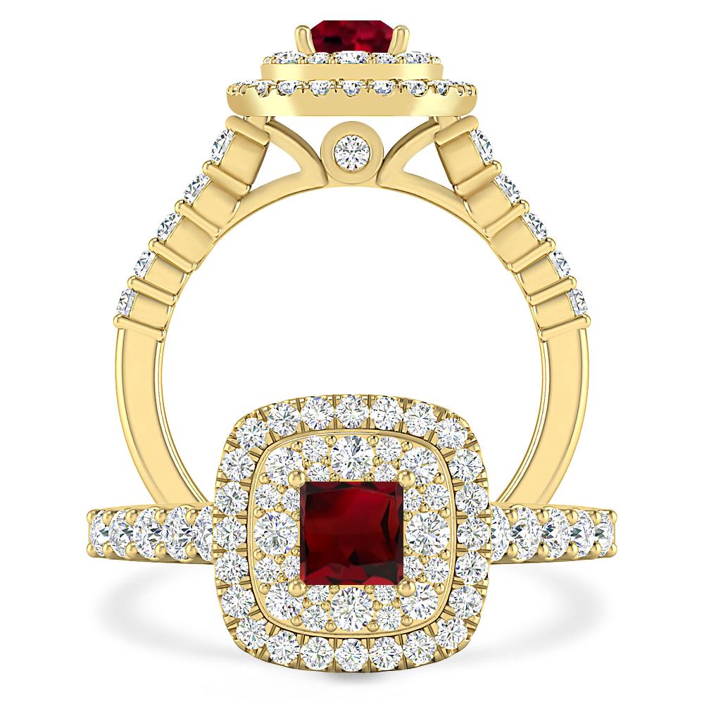 Yellow Gold - Garnet