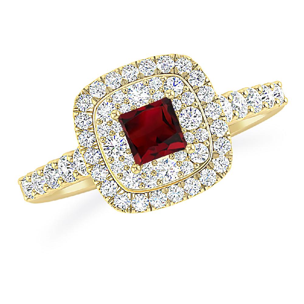 Yellow Gold - Garnet
