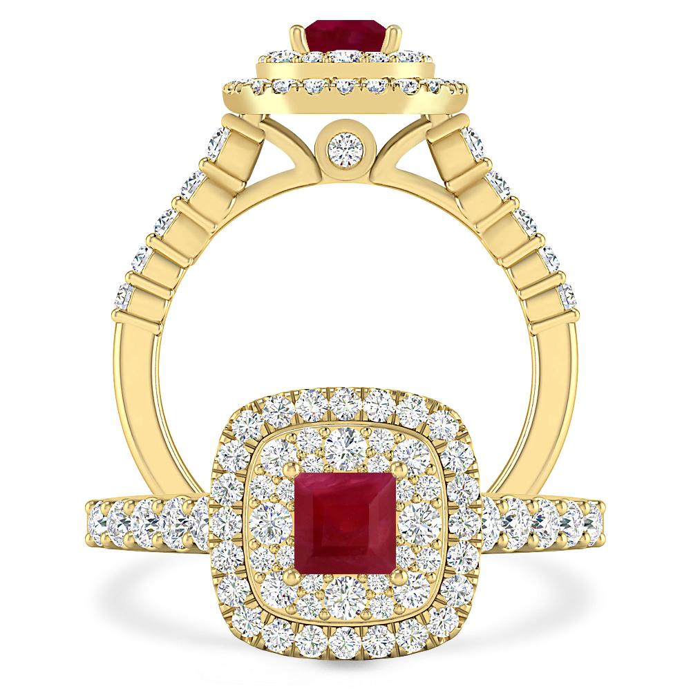 Yellow Gold - Ruby