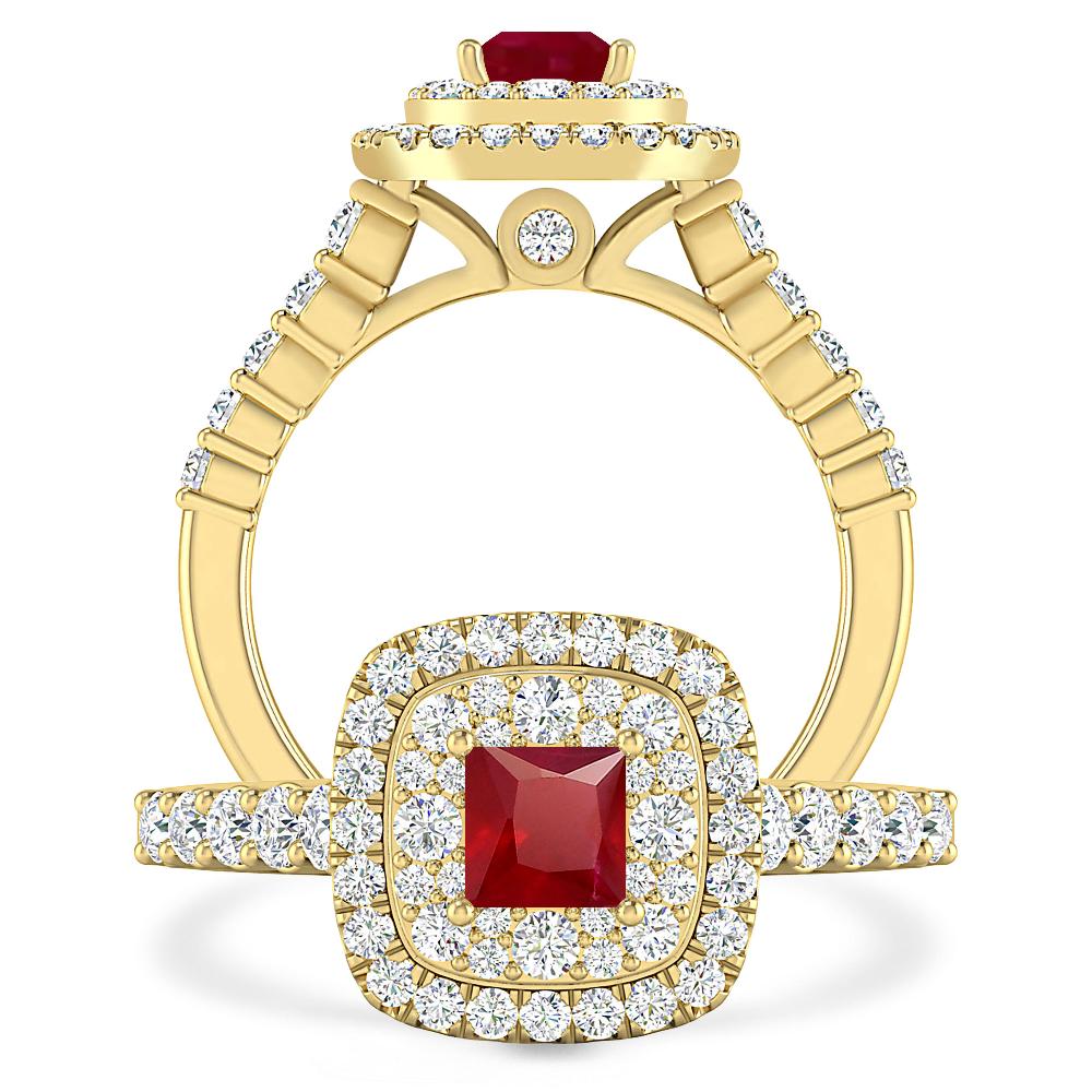 Yellow Gold - Ruby