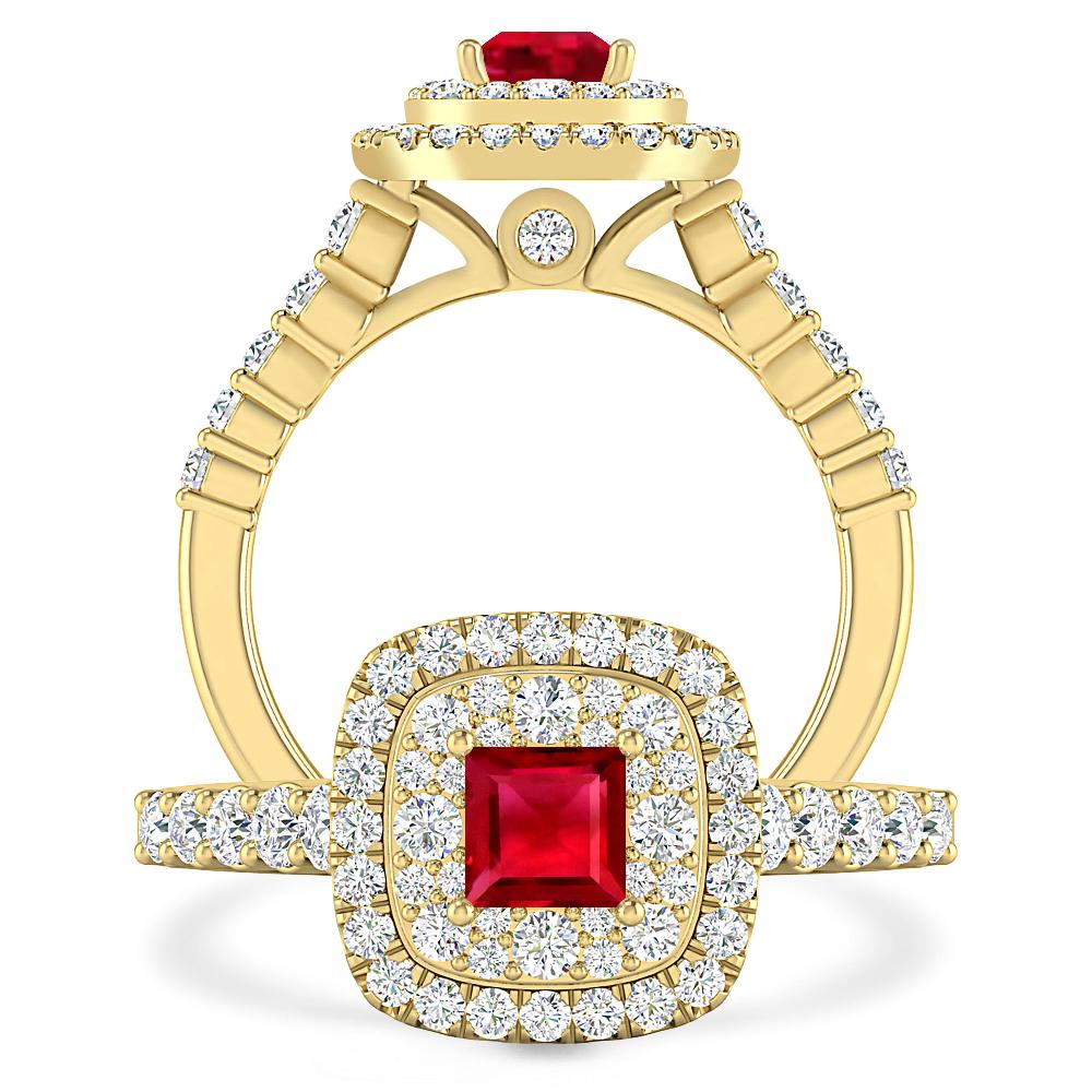 Yellow Gold - Ruby