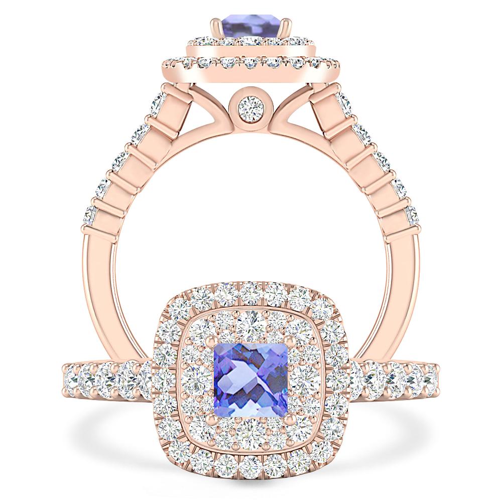 Rose Gold - Tanzanite