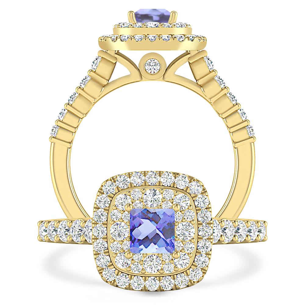 Yellow Gold - Tanzanite