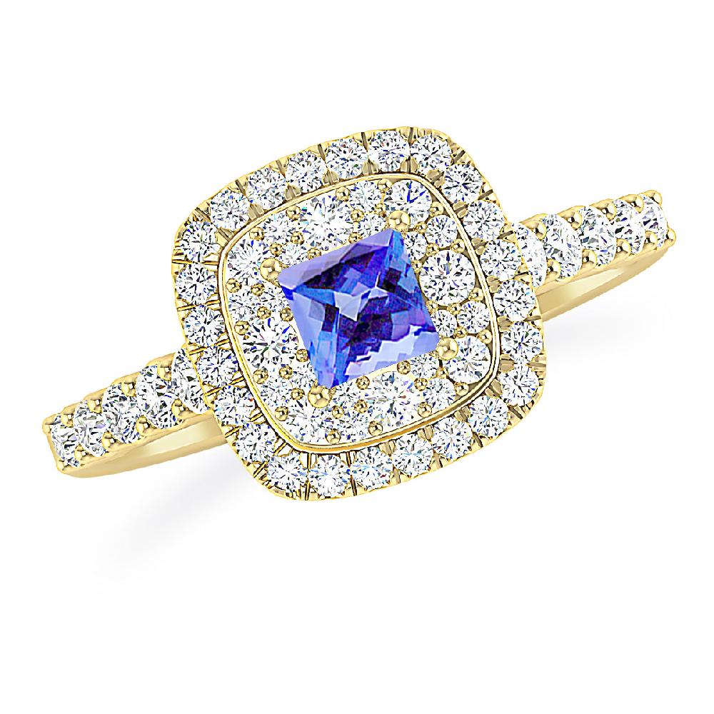 Yellow Gold - Tanzanite