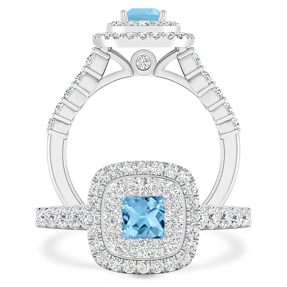 White Gold - Blue Topaz