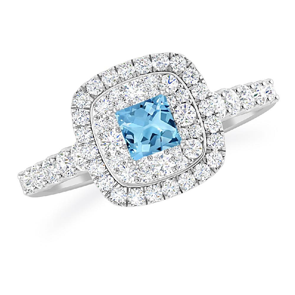 White Gold - Blue Topaz