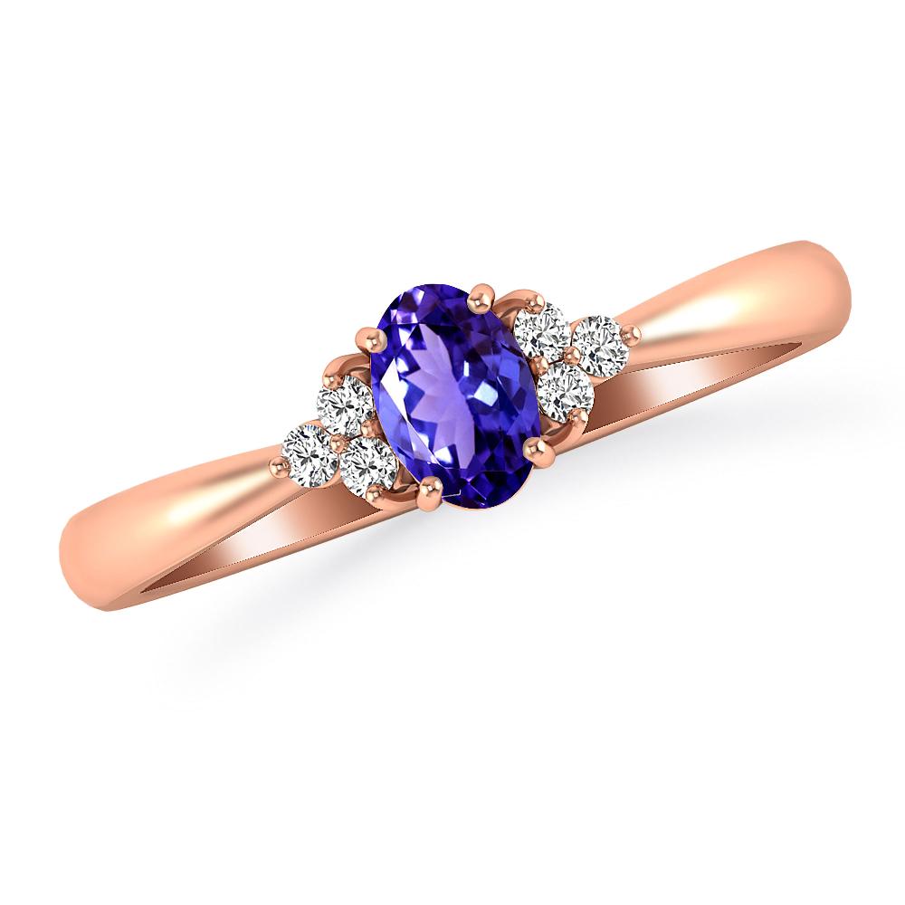 Rose Gold - Tanzanite