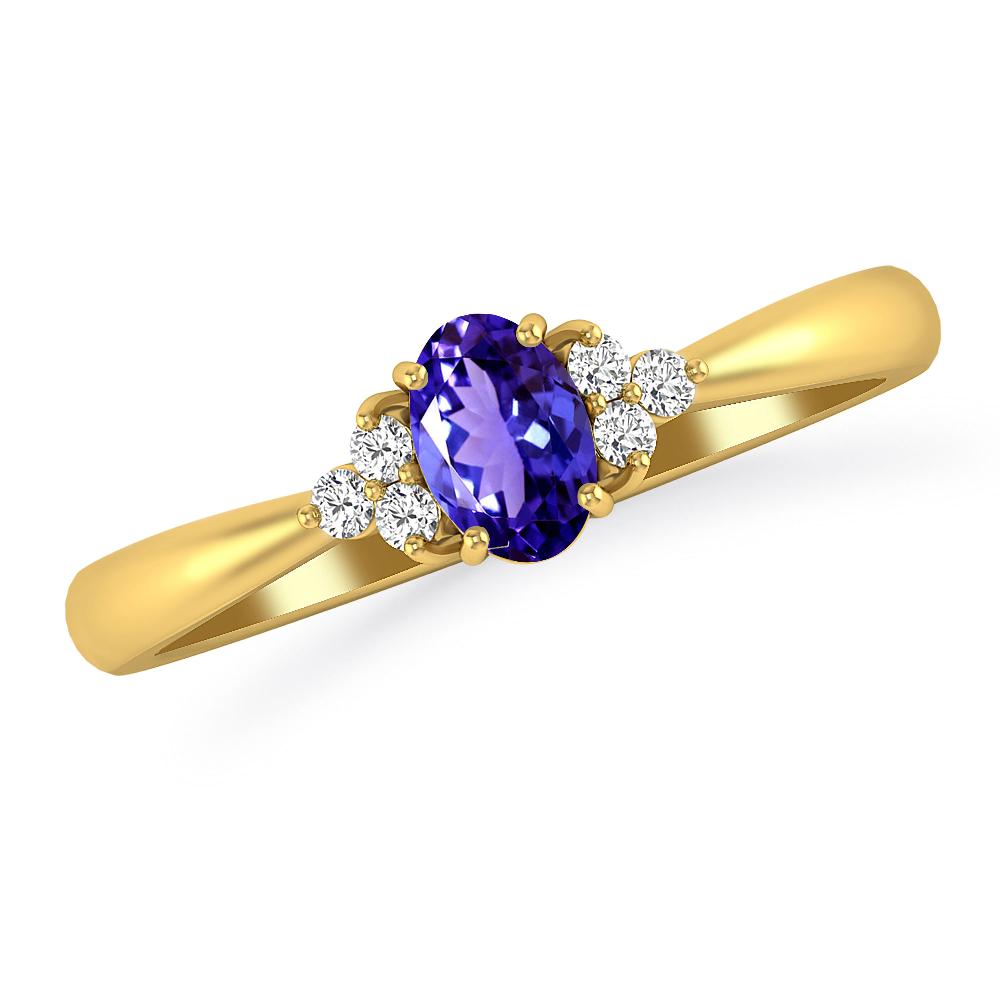 Yellow Gold - Tanzanite