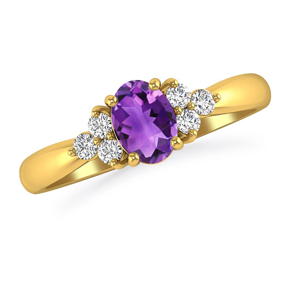 Yellow Gold - Amethyst