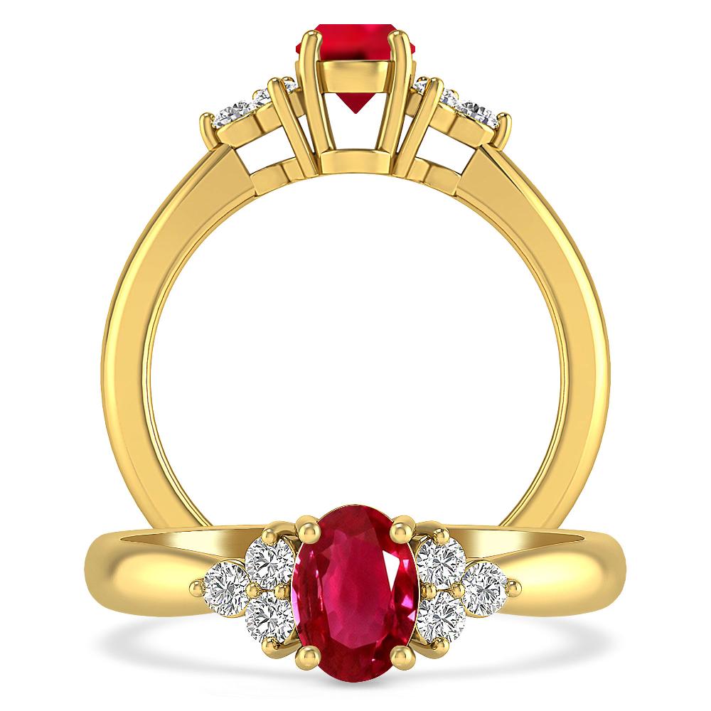 Yellow Gold - Ruby