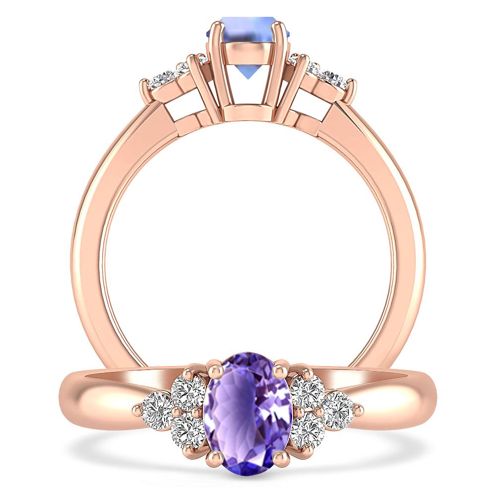 Rose Gold - Tanzanite