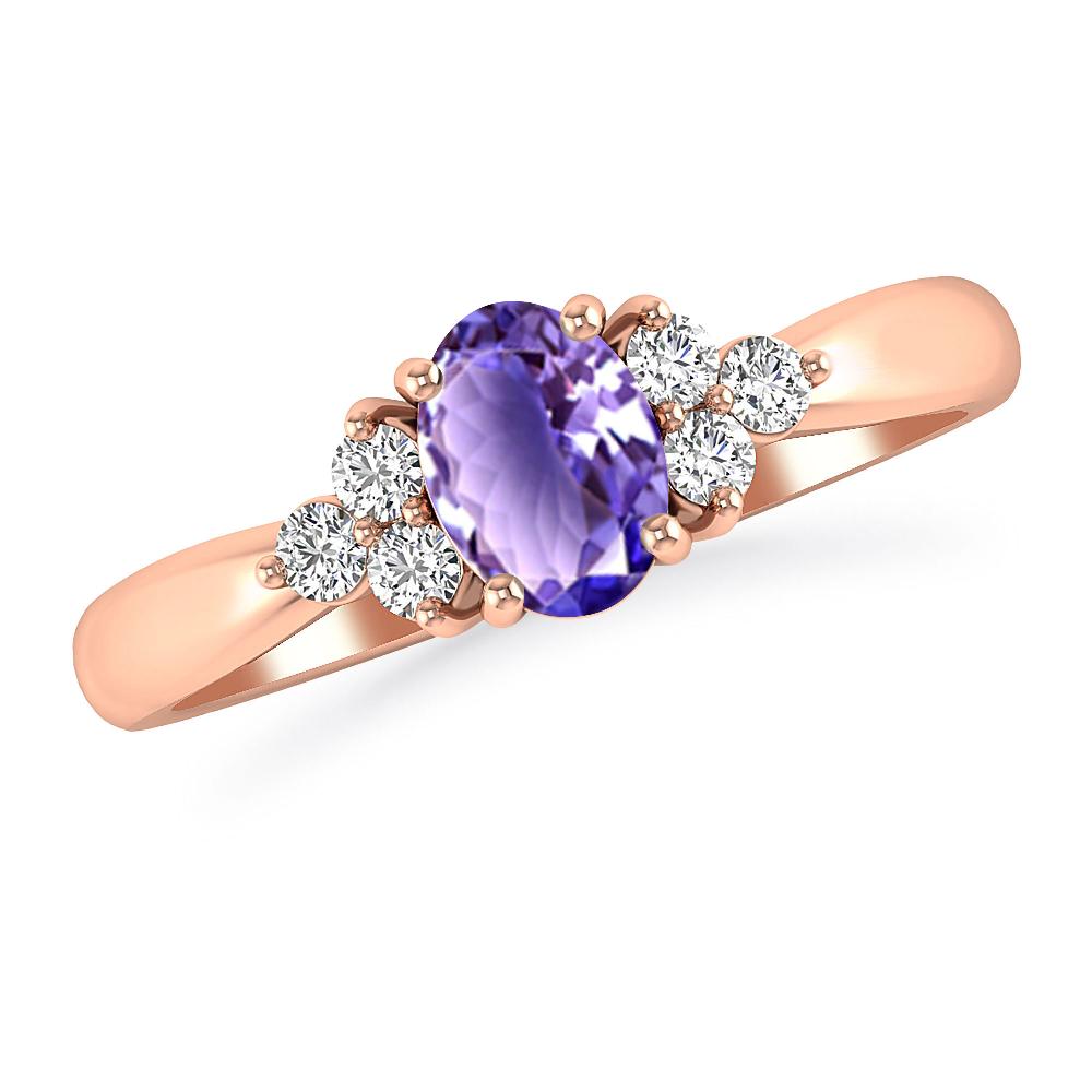 Rose Gold - Tanzanite