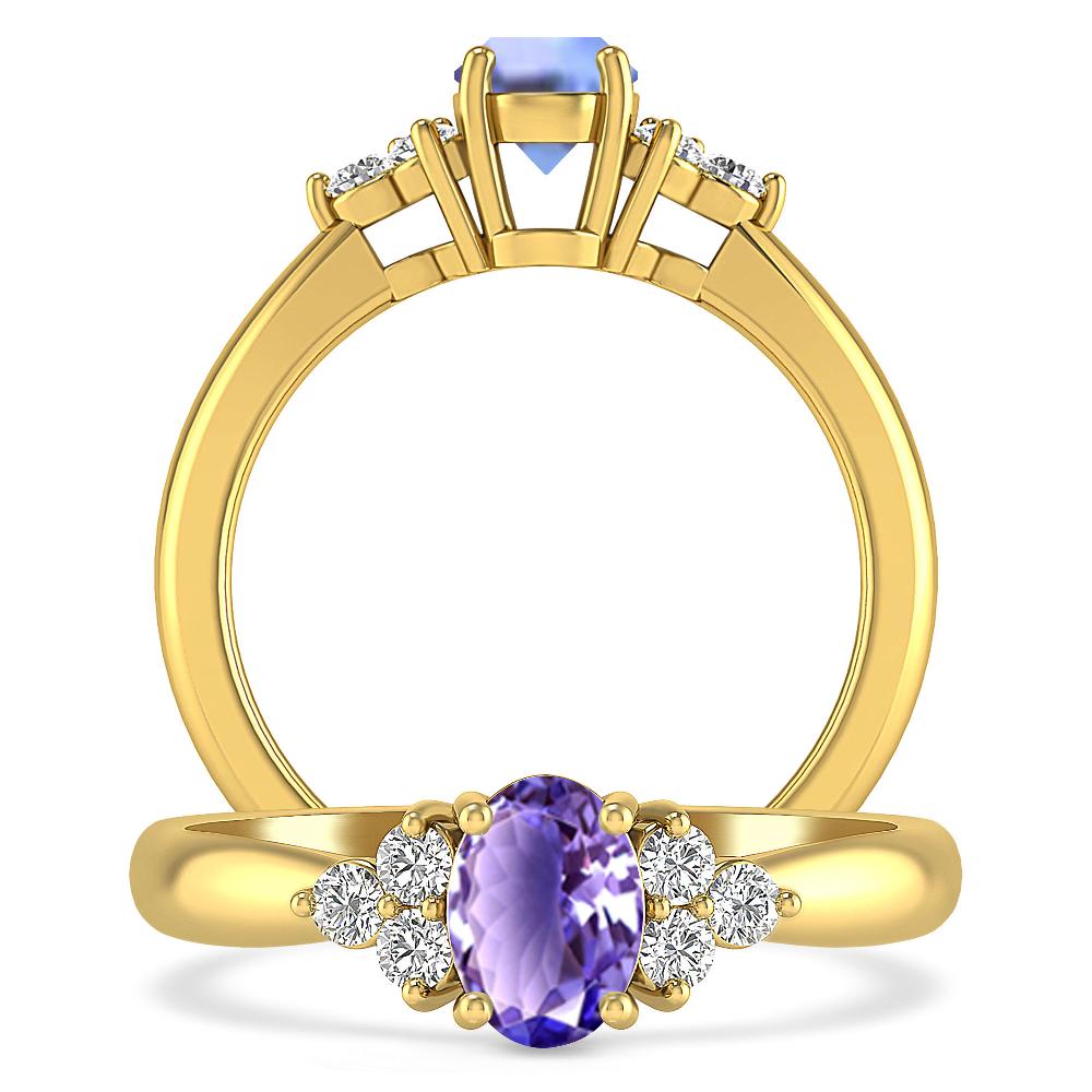 Yellow Gold - Tanzanite
