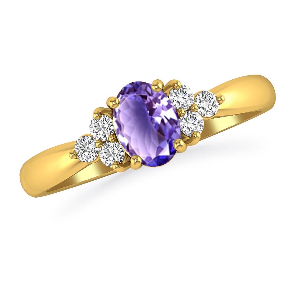 Yellow Gold - Tanzanite