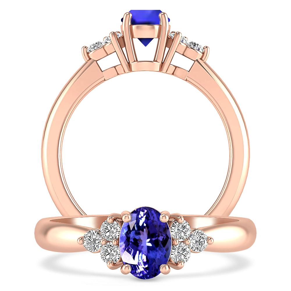 Rose Gold - Tanzanite