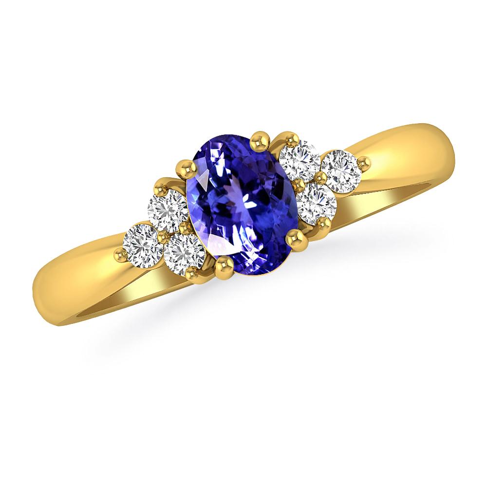 Yellow Gold - Tanzanite