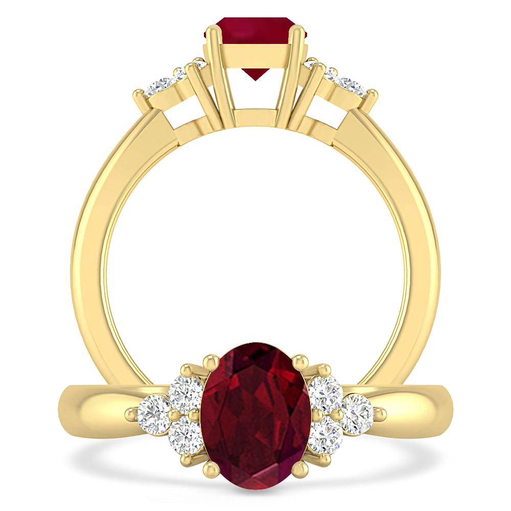 Yellow Gold - Garnet