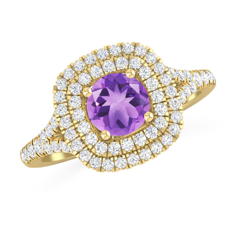 Yellow Gold - Amethyst