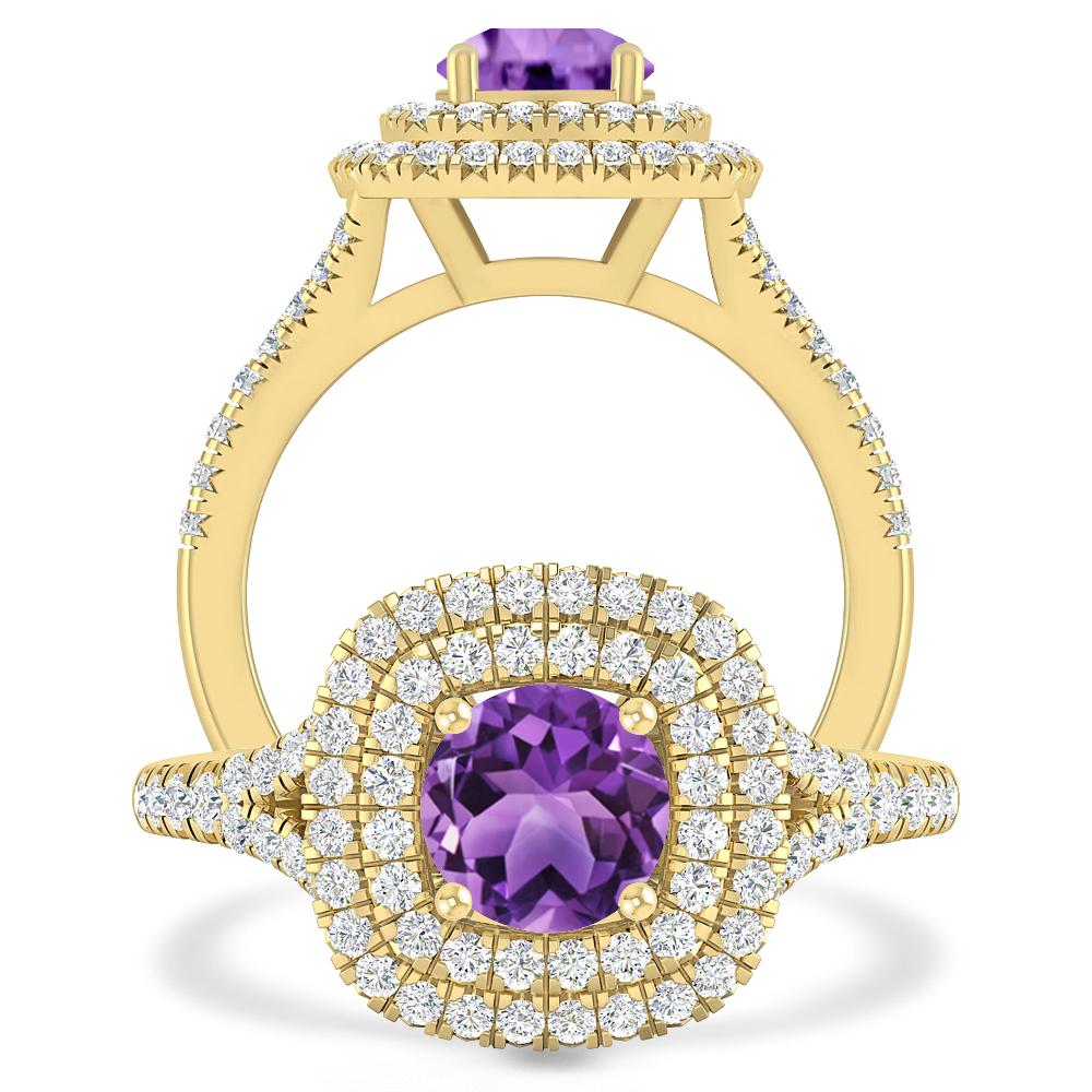 Yellow Gold - Amethyst