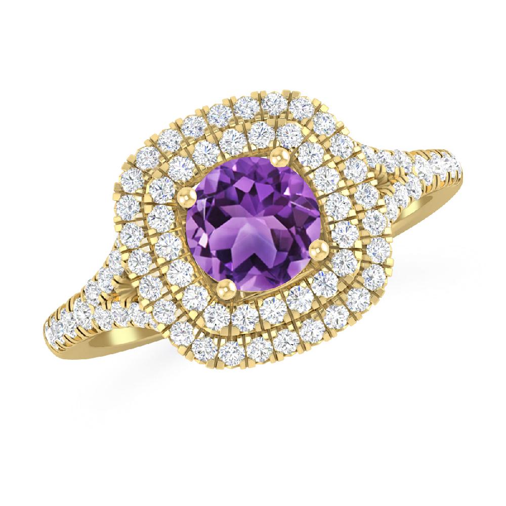Yellow Gold - Amethyst