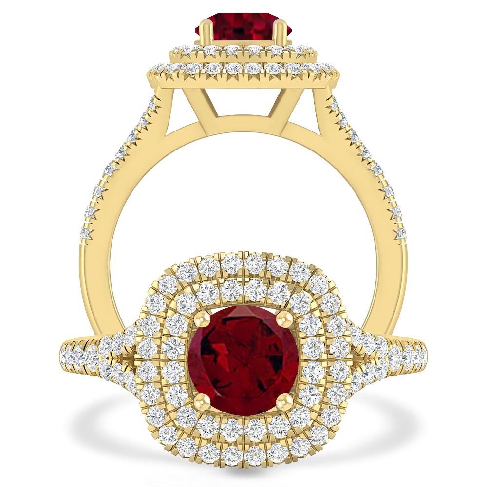 Yellow Gold - Garnet