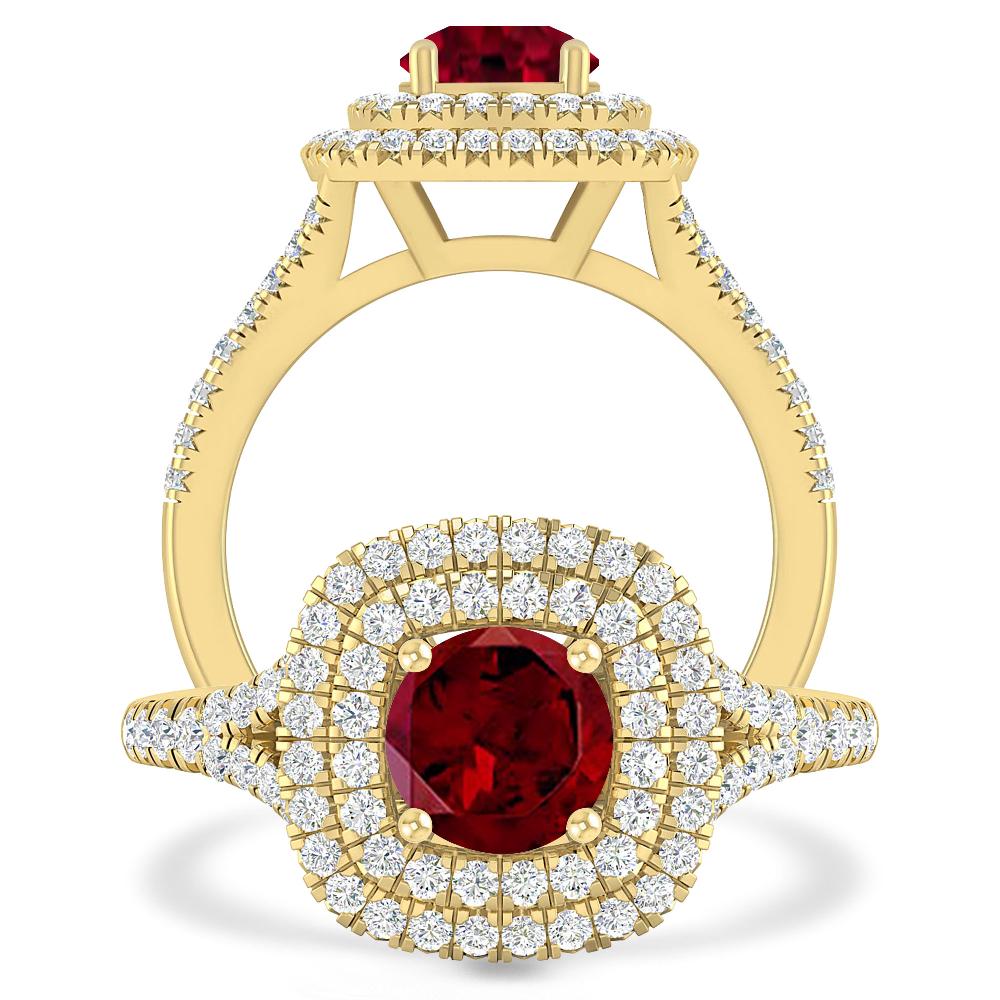 Yellow Gold - Garnet