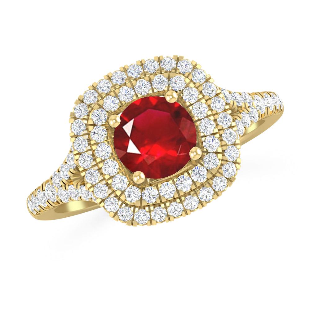 Yellow Gold - Ruby