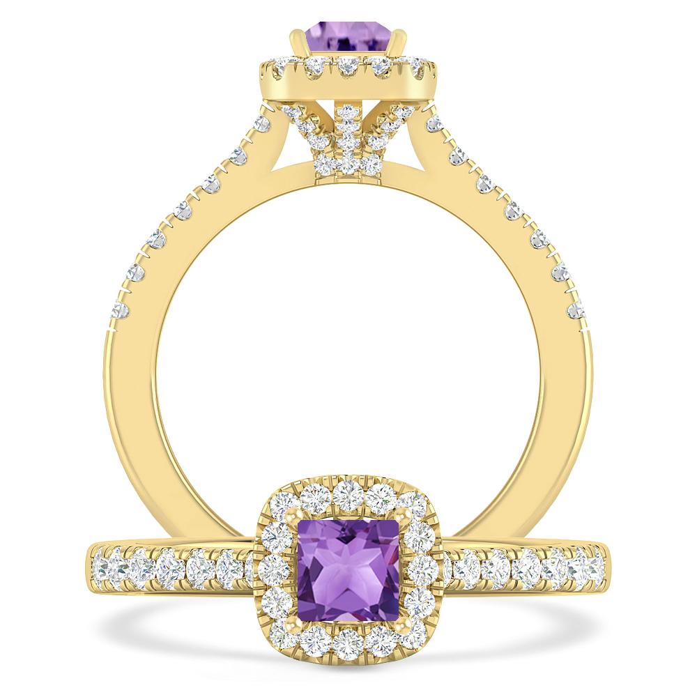 Yellow Gold - Amethyst