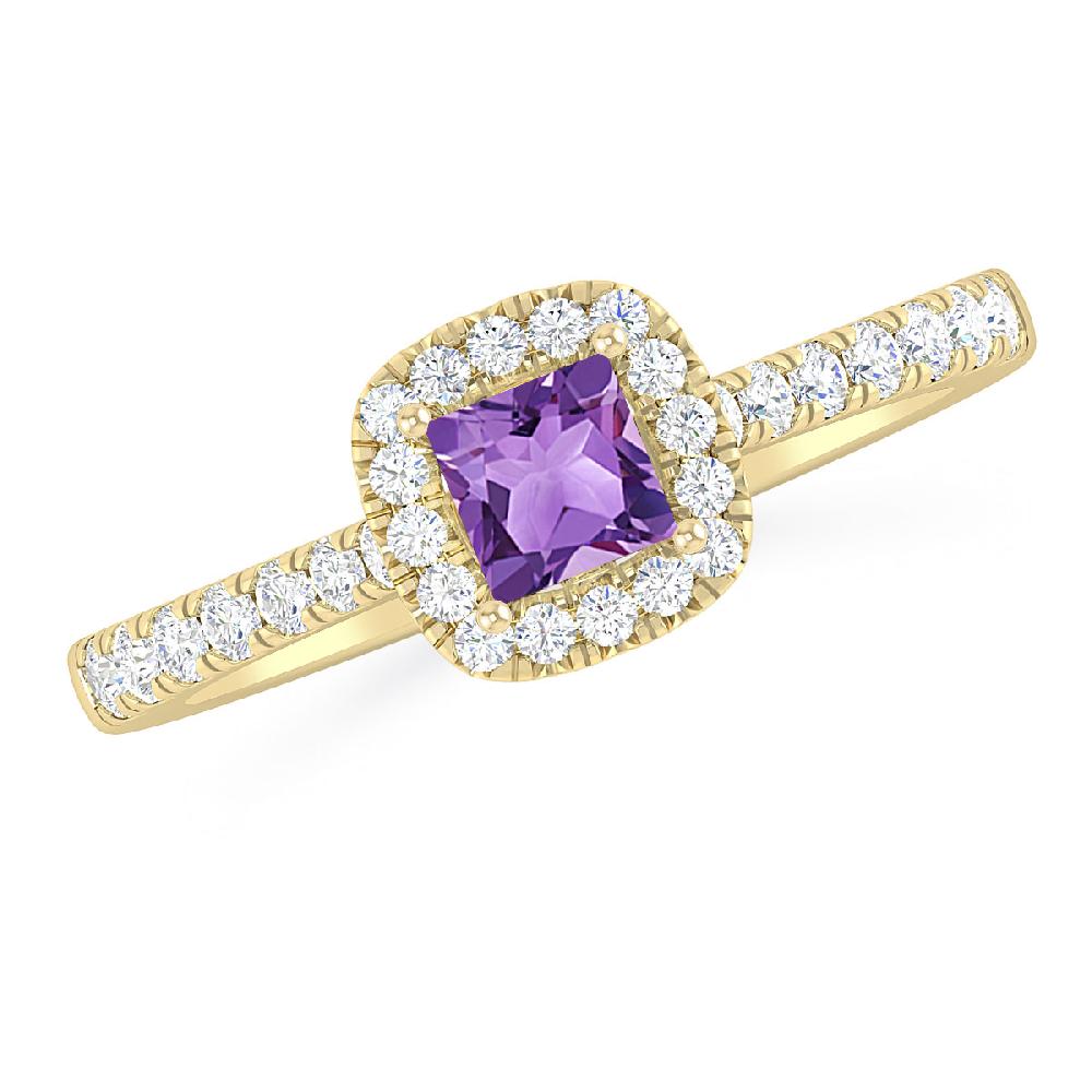 Yellow Gold - Amethyst