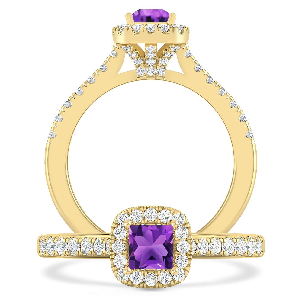 Yellow Gold - Amethyst