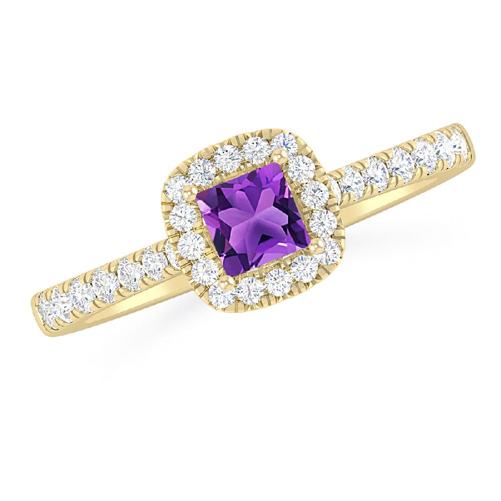 Yellow Gold - Amethyst