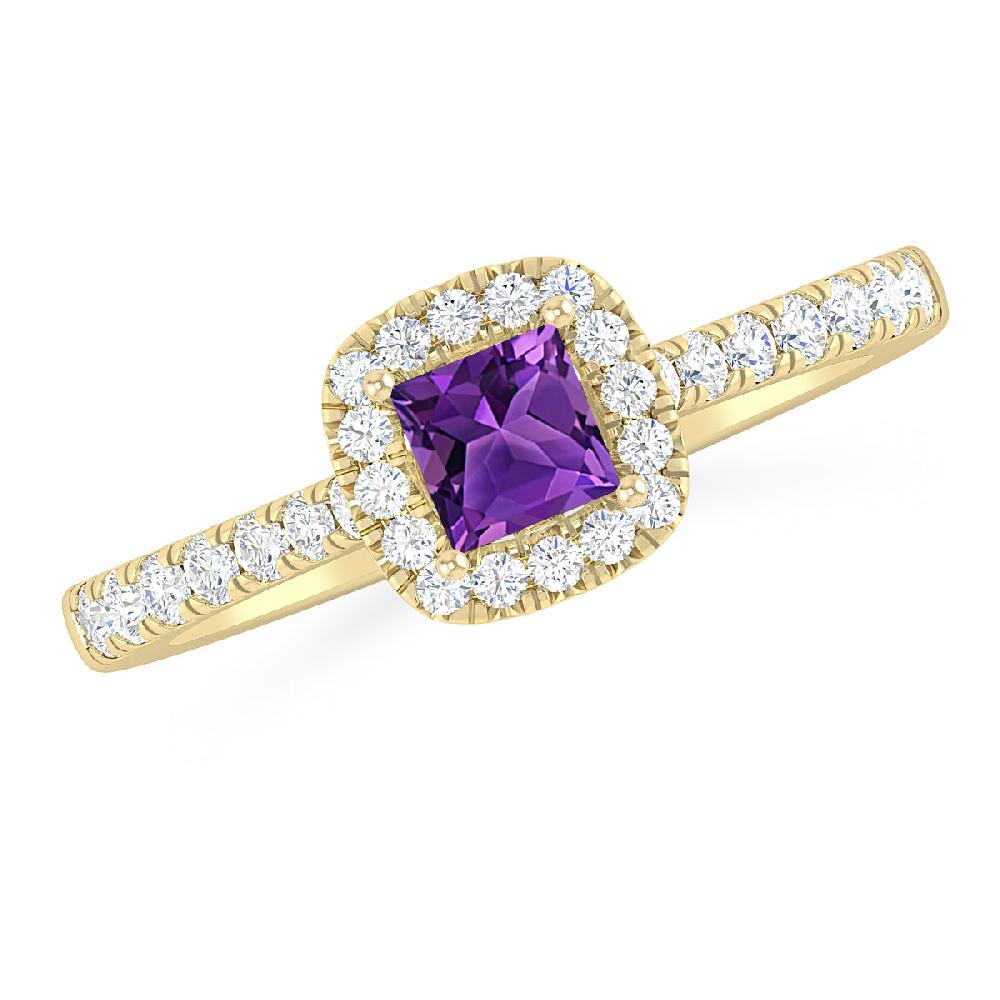 Yellow Gold - Amethyst