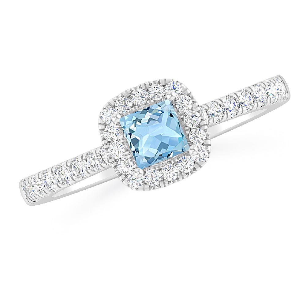 White Gold - Aquamarine